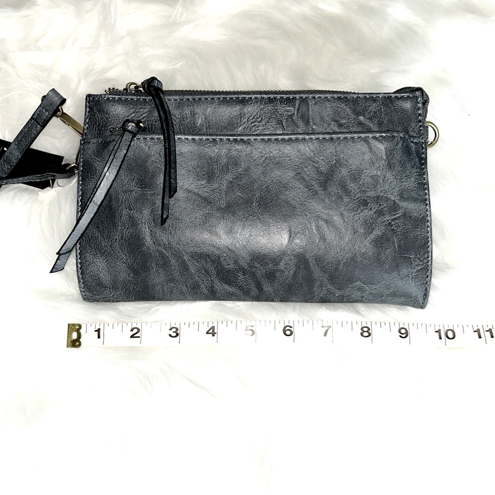 Joy Susan Crossbody Wristlet‎ Clutch with Shoulder Strap Gray Large 3-in-1 - Picture 7 of 9